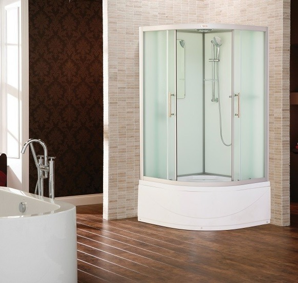 Душевая кабина Esbano (Эсбано) EST-100CRB, с высоким поддоном, 100х100х210