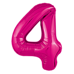 Шар фольгированный Цифра 4 101 см (Фуксия)