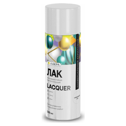 Лак аэроз. Лакра Lacguer универс. глянцевый  520мл (200г) /190
