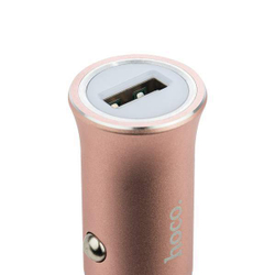 Разделитель автомобильный Hoco Z8 Titan single USB Car Charger (USB: 5V &amp; 2.4A) Розовое золото