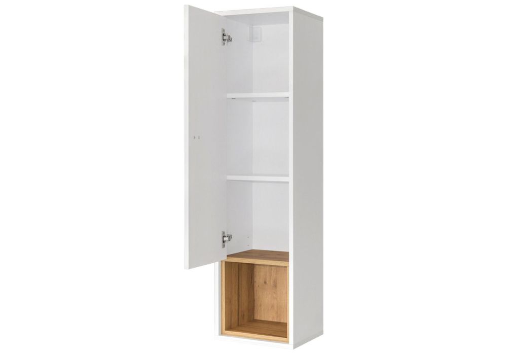 Шкаф навесной Бэль 10.63 белый премиум / дуб золотой craft