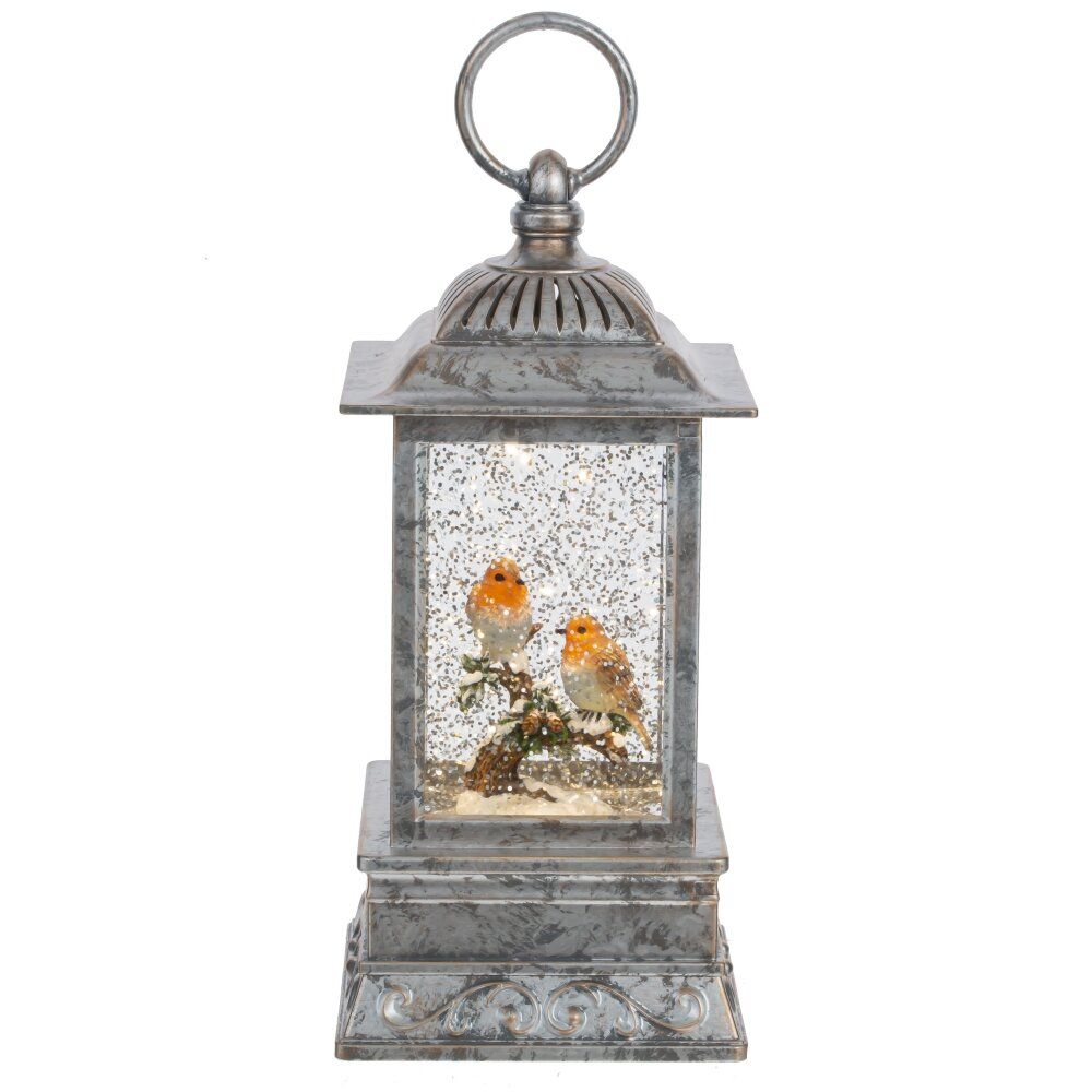 GAEM Изделие декоративное "Фонарь" (подсвет, вьюга, 3хАА н/п), L10 W10 H27 см