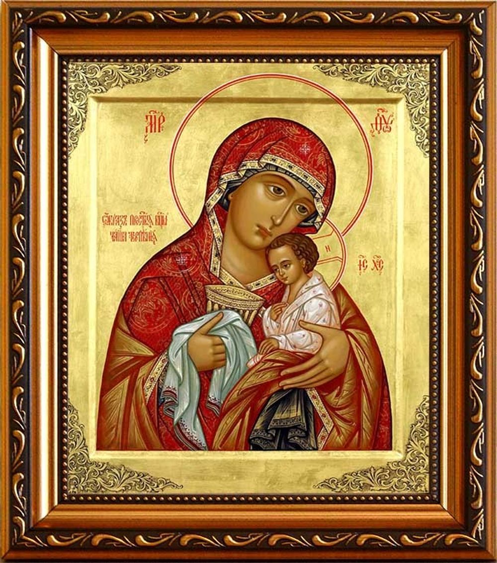 Чаша терпения. Икона Божьей Матери на холсте в рам