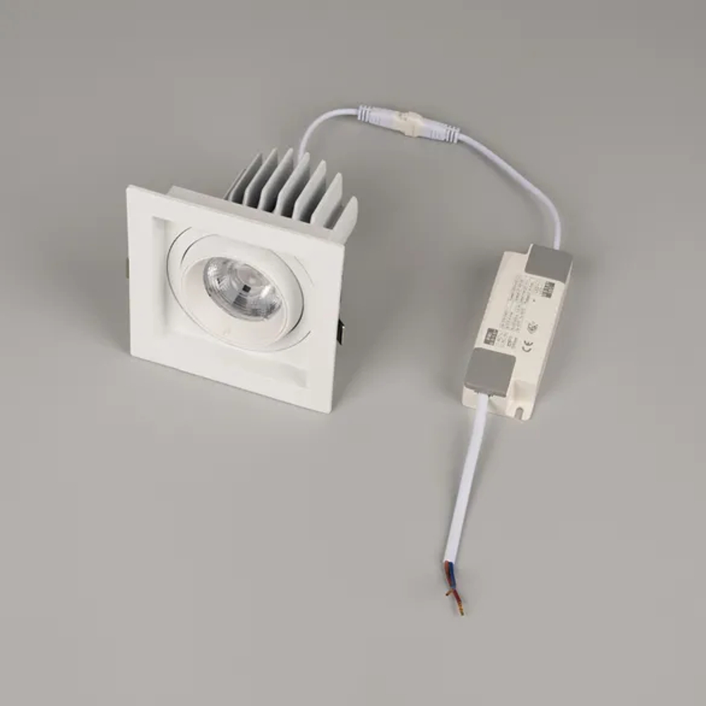 Светильник MS-VORTEX-BUILT-S117x117-20W Warm3000 (WH-WH, 40 deg, 230V) (Arlight, IP20 Металл, 5 лет) 057918