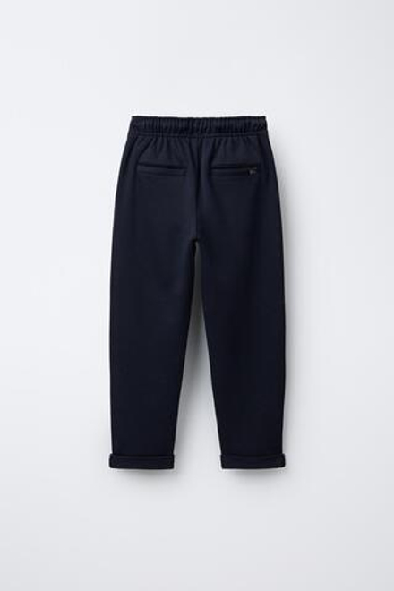 ZARA БРЮКИ COMFORT НА РЕЗИНКЕ, СИНИЙ