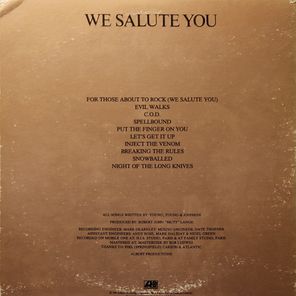 AC/DC / For Those About To Rock - We Salute You (LP)
