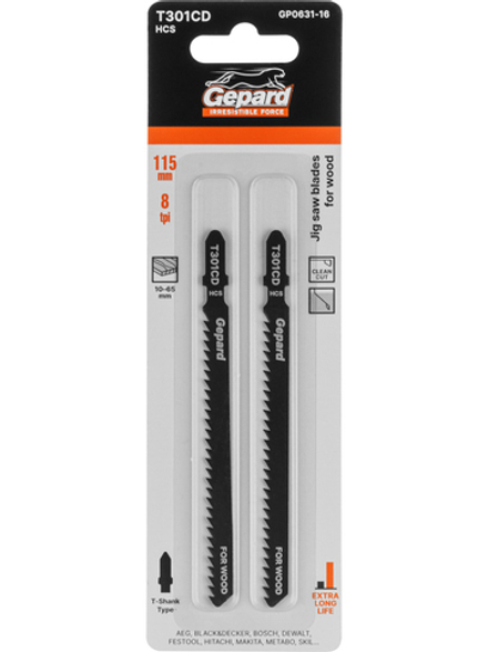 Пилка лобз. по дереву T301CD (2 шт.) GEPARD