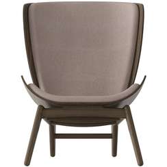 Кресло Umage The Reader, темный дуб с розовой обивкой