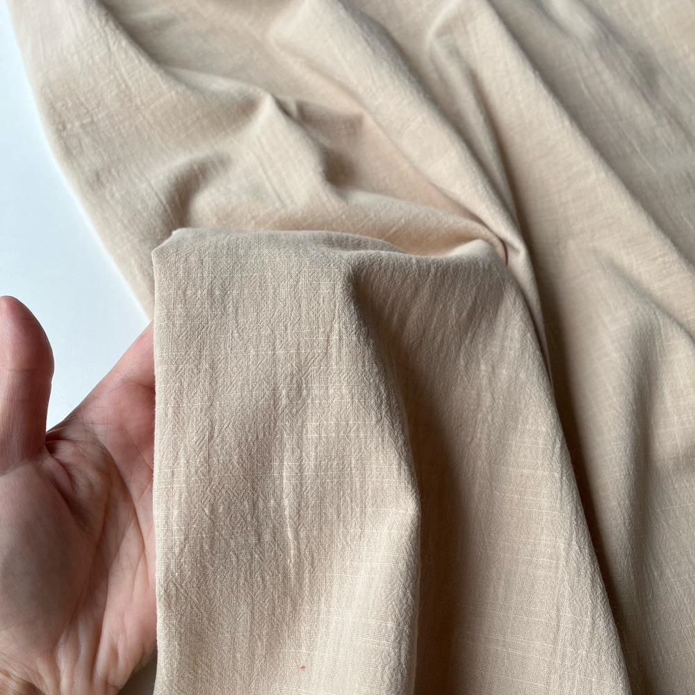 Хлопок "под Лён" Бежевый