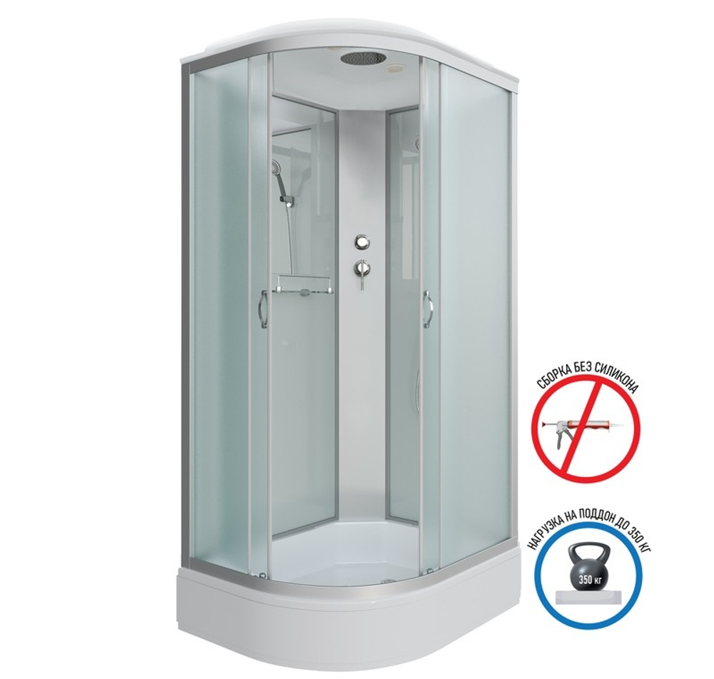 Душевая кабина Niagara Classic NG-33184-14R (110х80х215) средний поддон(26см),стекло матовое,4 места