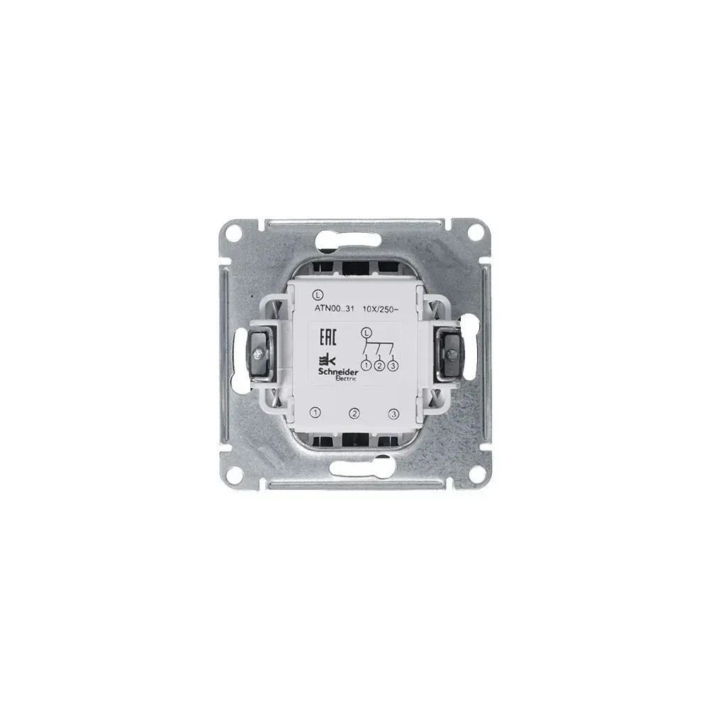 ATLASDESIGN 3-клавишный ВЫКЛЮЧАТЕЛЬ, сх.1+1+1, 10АХ, механизм, ГРИФЕЛЬ