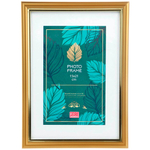 Фоторамка пластик 15х21 см Золото золото