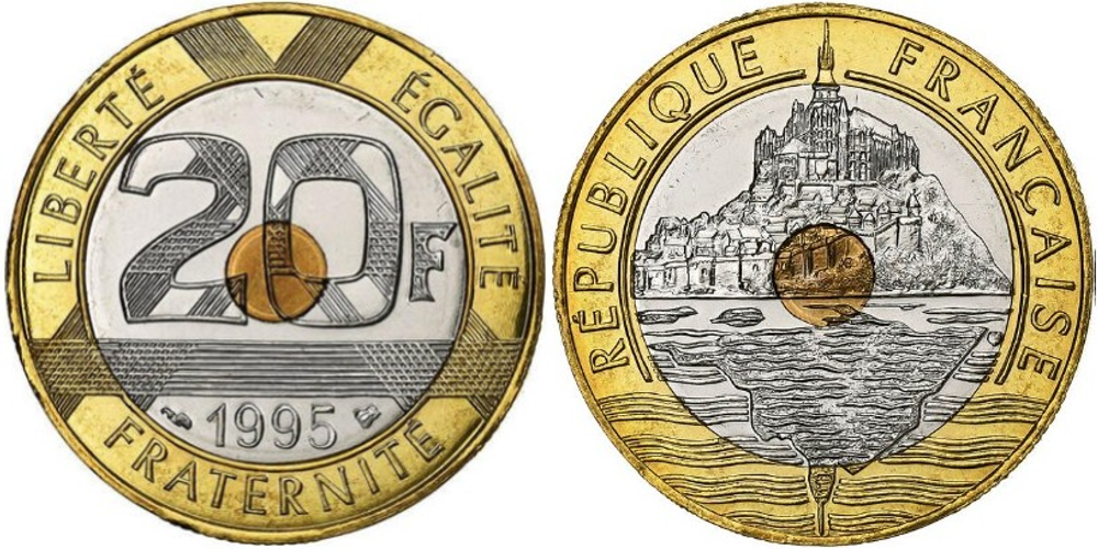 Франция 20 франков, 1992 - 2001 Замок UNC
