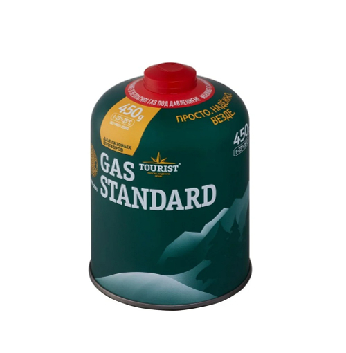 Баллон газовый STANDARD резьбовой для портативных приборов 450гр