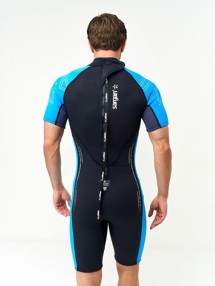 Гидрокостюм Sargan Nero 2.0 Shorty men 3 мм черно-голубой