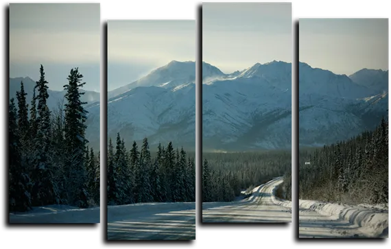 Модульная картина "Заснеженные горы"