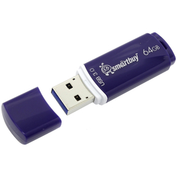 Память "Crown" 64GB, USB 3.0 Flash Drive, синий, Smart Buy