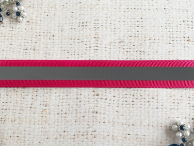 Лента-стропа светоотражающая, ш. 2 см, фуксия