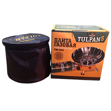 Газ. плита Мини Tourist TM-450 Tulpan-L 1.3кВт 100г/ч 0.64кг с регулир.ветрозащитой