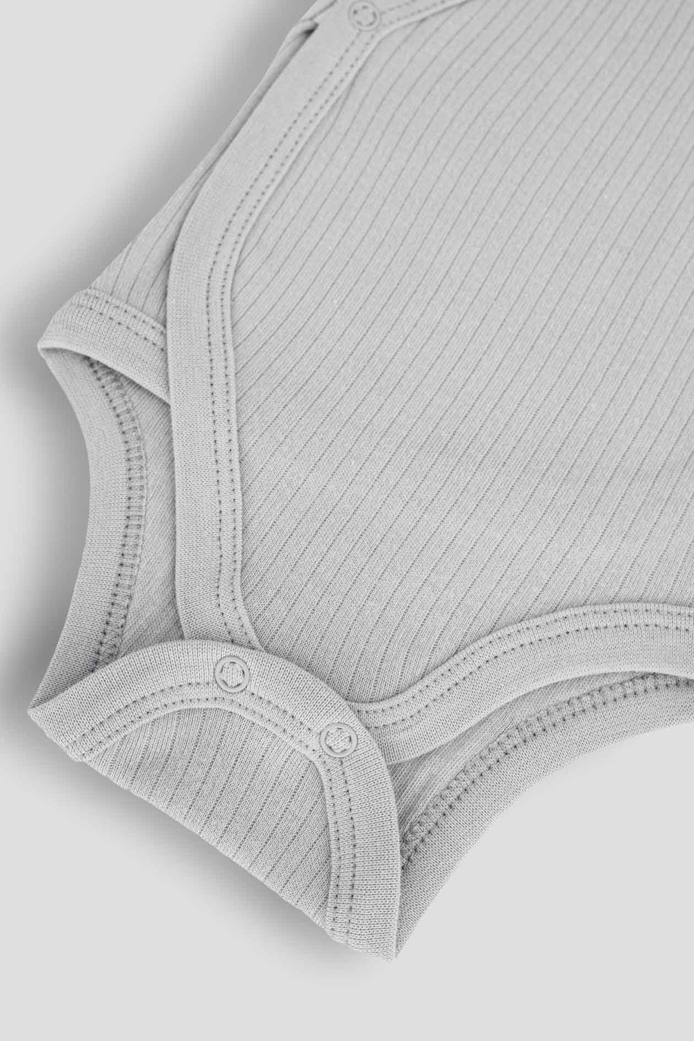 Боди с длинным рукавом с запахом, Серый