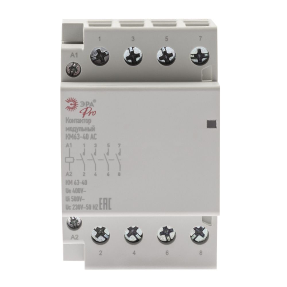 Контактор модульный ЭРА PRO NO-902-301 КМ63-40 AC | Контакторы модульные
