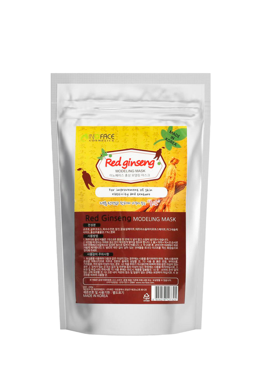 Inoface Red Ginseng Modeling Mask Альгинатная маска с красным женьшенем