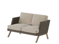 Алдо Диван двухместный ALD-02L Сан 03/Сан 06/Металл Капучино 1430*875*890