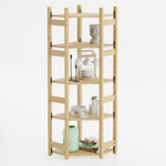 Угловой стеллаж деревянный напольный с 7 полками Икеа ИВАР IVAR 179х60х60 см, стеллаж для хранения книг и игрушек, в гараж и на балкон из массива сосны