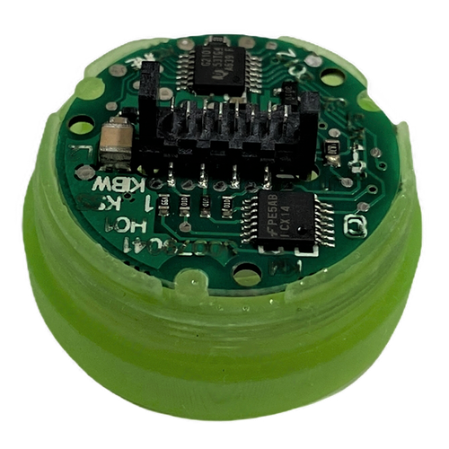 Модуль кнопочный зеленый высокий корпус F2KKIBW KM804343G13 KONE.