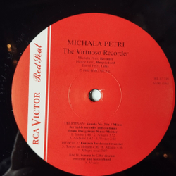 Винтажная виниловая пластинка LP Michala Petri Михала Петри The Virtuoso Recorder (Germany 1988)