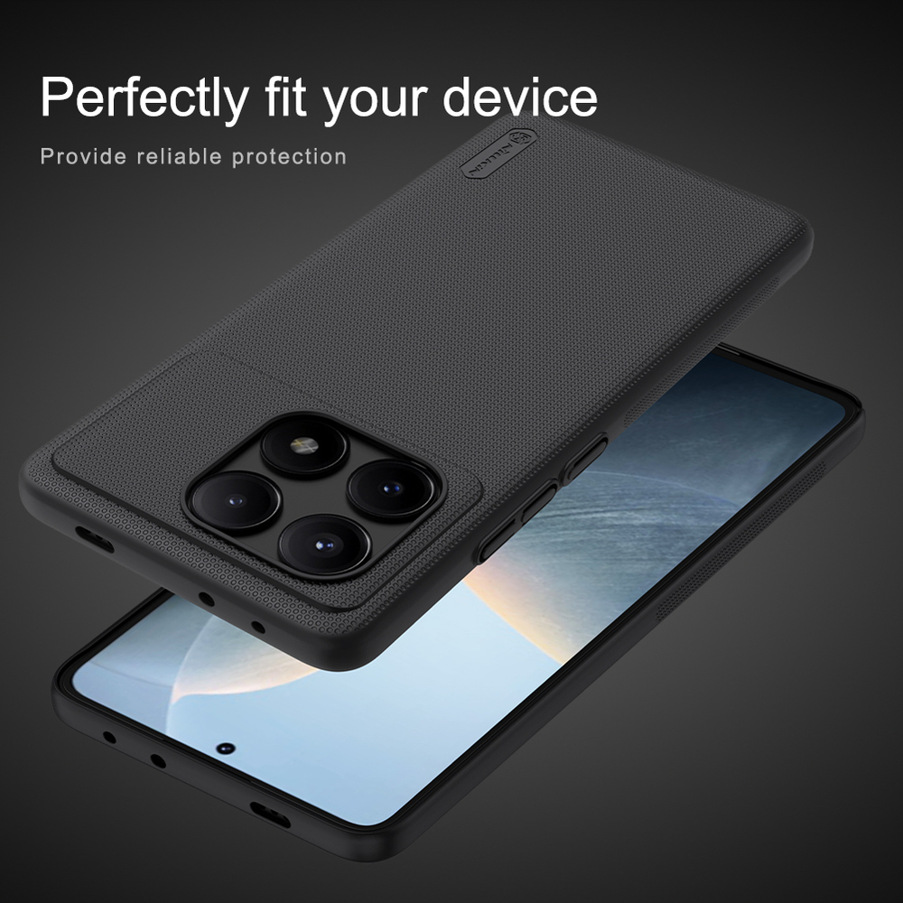 Тонкий жесткий чехол от Nillkin для Xiaomi Poco X6 Pro 5G и Redmi K70E, серия Super Frosted Shield