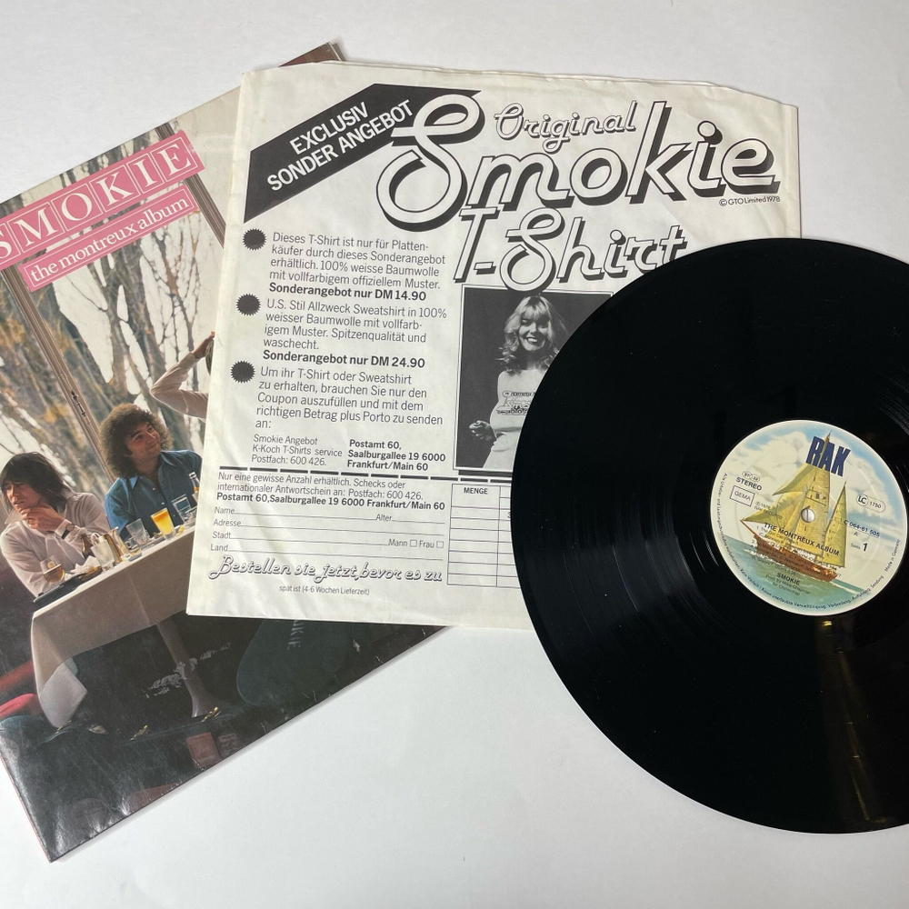 Винтажная виниловая пластинка LP Smokie The Montreux Album (Germany 1978)
