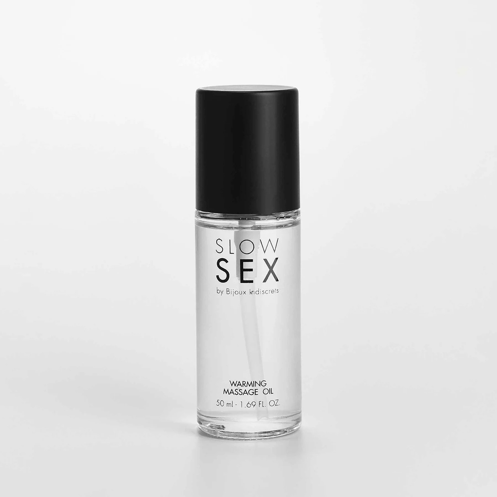 Съедобное cогревающее массажное масло Bijoux Indiscrets Warming massage oil - SLOW SEX, 50 мл