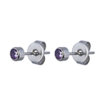 Серьги пусеты Fiore Luna Cubic zirconia Amethyst SWE0128 AM S