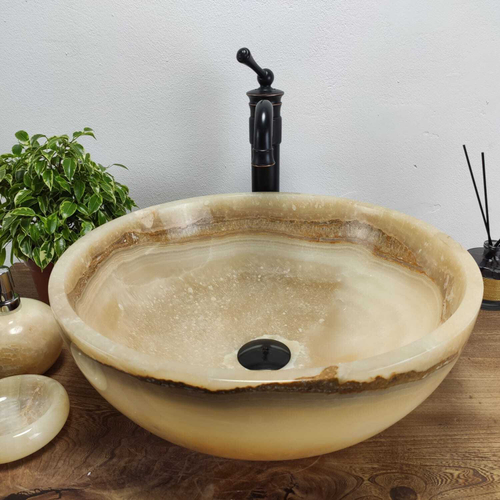 Раковина из оникса Bowl Yellow TinLip BO-60983 45*45*17