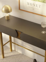 Стол письменный с 2 ящиками Ола, на ножках из массива сосны, графит