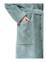 Шуба искусственная на основе шерсти чебурашка экомех, зеленая, SilverFox