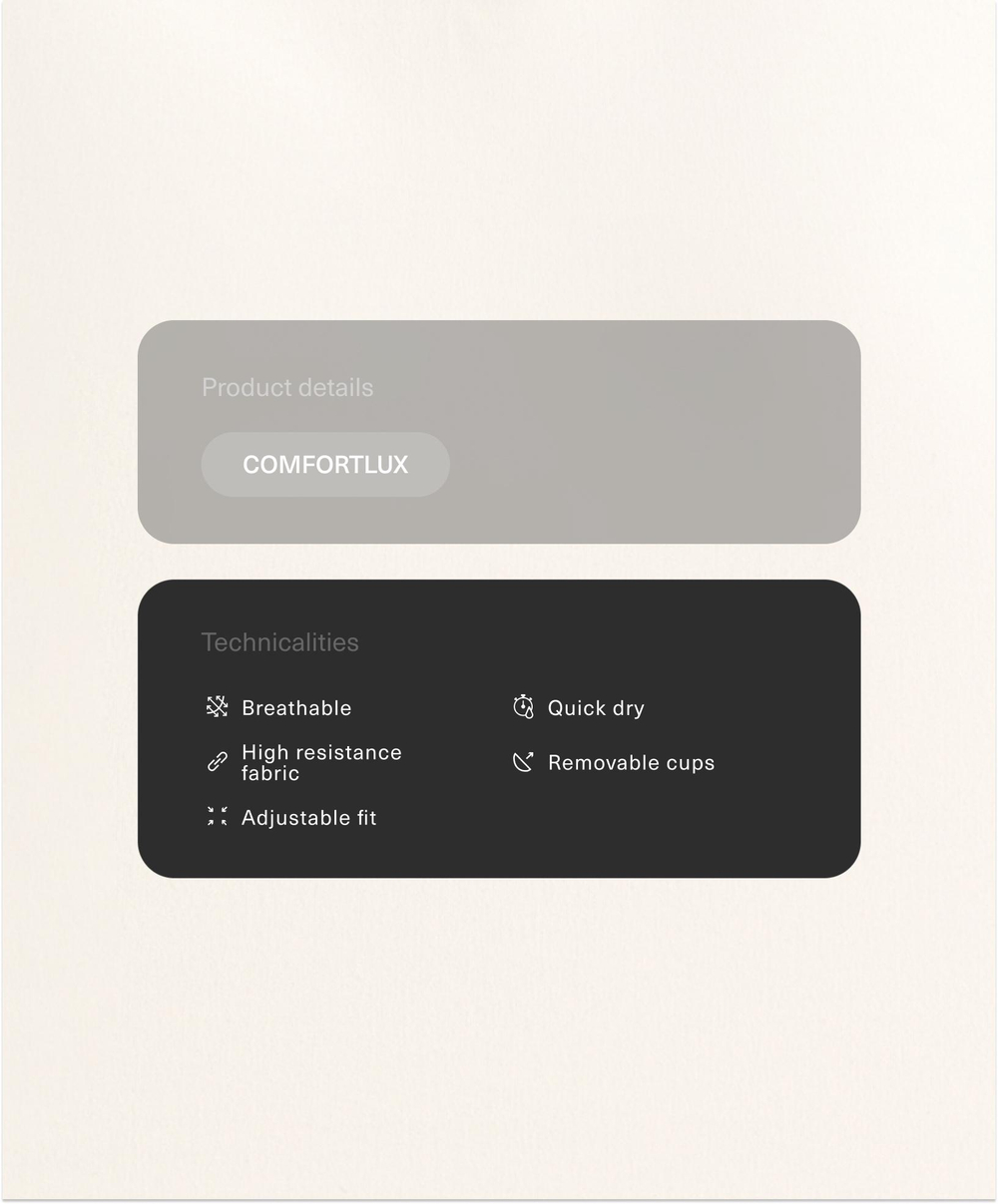 Oysho Топ Comfortlux с регулируемыми бретелями, экрю