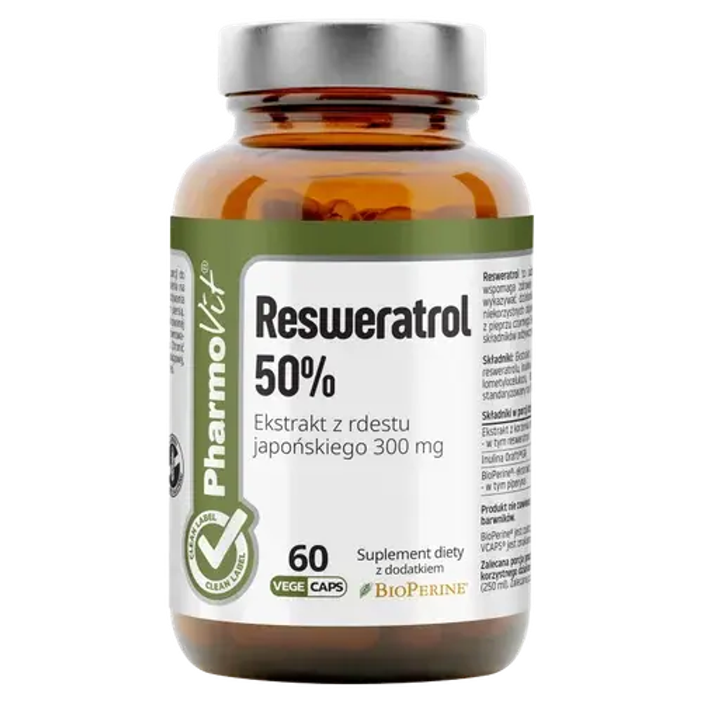 Pharmovit Ресвератрол 50% диетическая добавка, 60 капсул