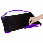 Мешок для обуви BRAUBERG плотный карман на молнии подкладка 43х33 см "Neon Purple" (2 штуки в упаковке)