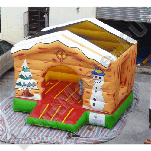 Коммерческий надувной батут "Зима" с крышей