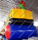 Батут-горка "Дракон 2", 10*5*8 м, с шипами