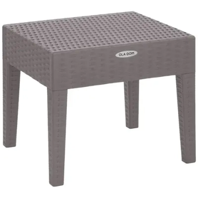 Столик журнальный квадратный RATTAN OLA DOM серый 530х450мм