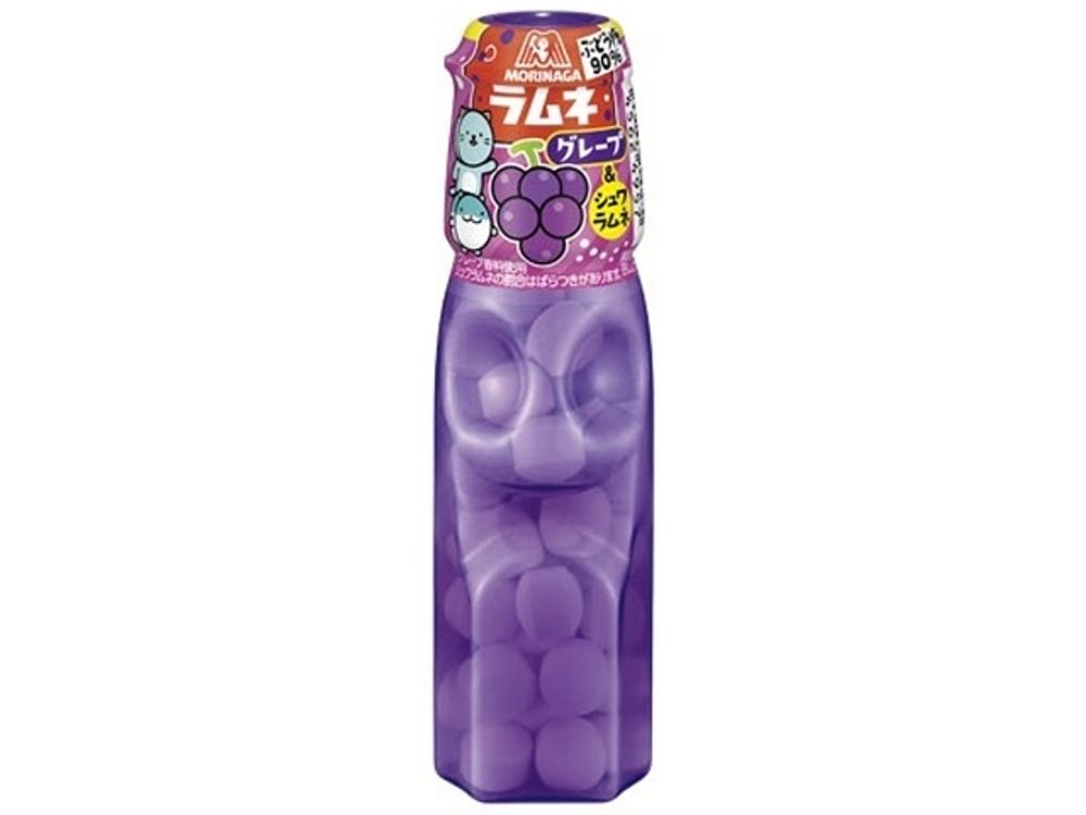 Конфеты драже Ramune Grape&amp;Ramune со вкусом винограда и шипучего рамуне, Morinaga, 27г