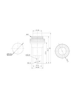 Выключатель-кнопка металл 220В 2А (2с) OFF-(ON) d10.2 красн. Mini (RWD-213) Rexant 36-3331