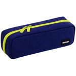 Пенал-футляр корпусный 3 отделения 210х70х50 Berlingo Navy green, полиэстер