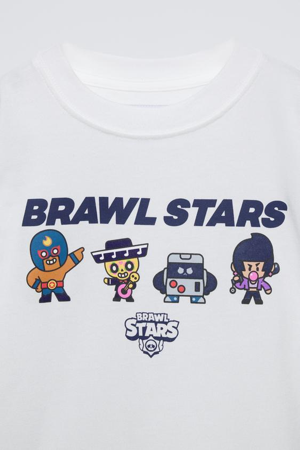 ZARA ФУТБОЛКА С ПРИНТОМ BRAWL STARS © SUPERCELL OY И НАДПИСЬЮ, ЖЕЛТОВАТО-БЕЛЫЙ