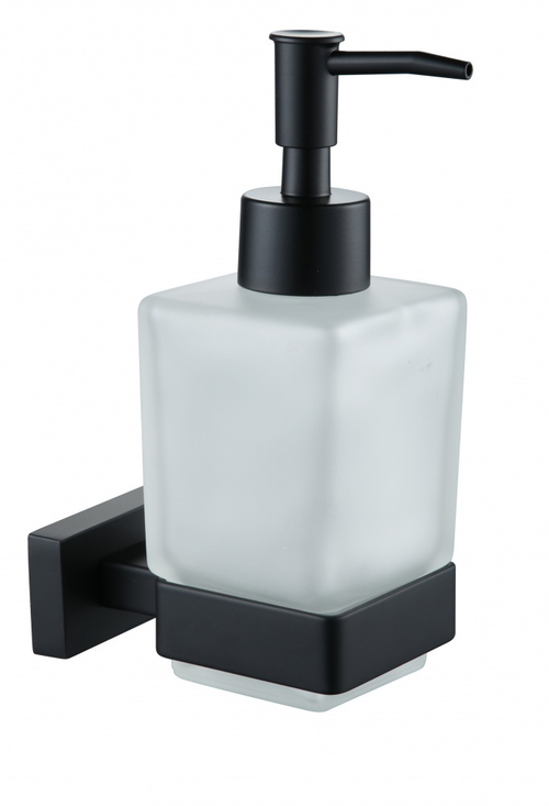 5007-C Дозатор для жидкого мыла нас., стеклянный (ЧЕРНЫЙ) ViEiR  (30/1шт)