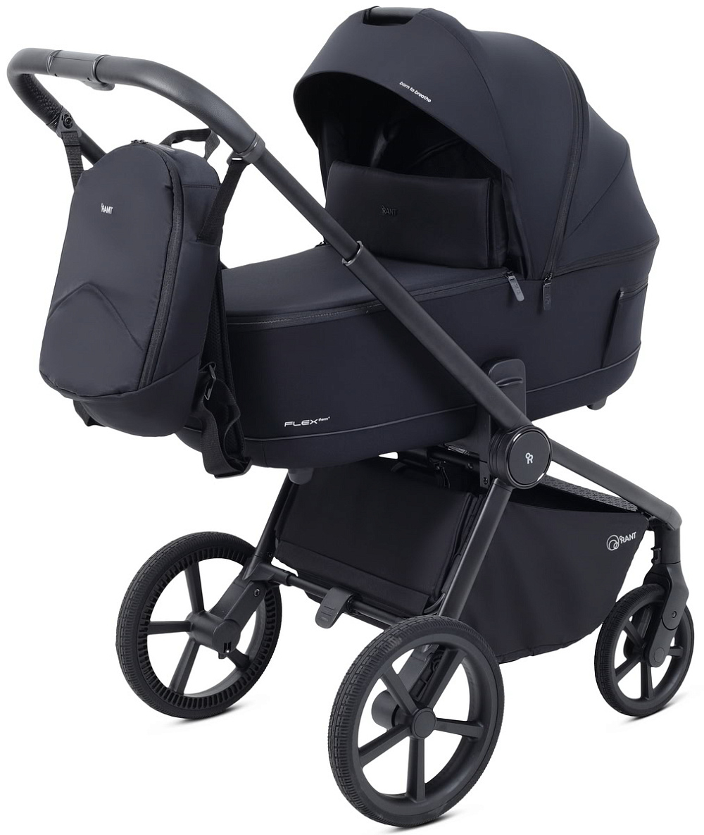 Детская коляска Rant Flex Therm Soft 3 в 1 с автокреслом Miro Black Midnight Black