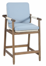 Комплект барной мебели на 4 персоны Tagliamento Apoyo, грецкий орех, голубой